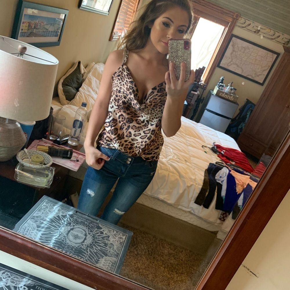 Cheetah tank top